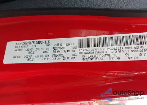 2014 Jeep Wrangler Unlimited Sahara z USA, uszkodzony, nr VIN 1C4HJWEG1EL219709